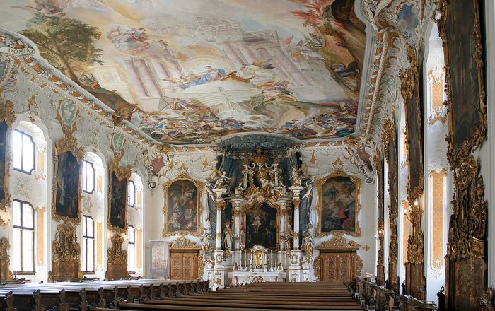 Vue intrieure de l'glise baroque Asamkirche  Ingolstadt