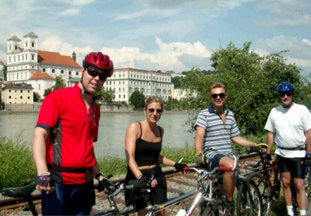 Ausfahrt aus Passau mit dem Rad