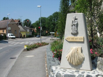 panneau gant du chemin de Saint-Jacques  Sieghartskirchen