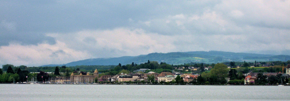 Blick nach Morges am Genfer See