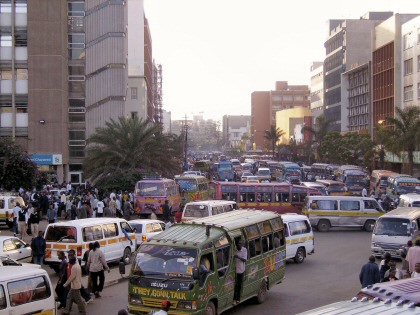 Chaos dans le trafic  Nairobi