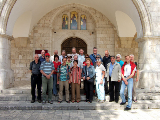 in front of the Syrian Orthodox Church.