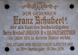 Schubert Gebenktafel