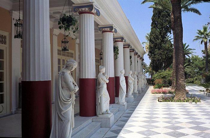 Achilleion, Peristyle with the Nine Muses