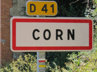 Ortstafel von Corn