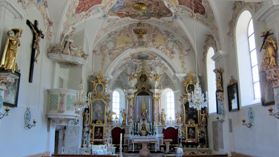 Innenaufnahme Kirche St. Jakob, Strass im Zillertal