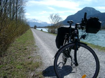Cycle path between Kufstein and Rosenheim