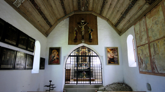 Vue intrieure de la chapelle de Mösli