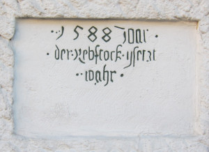 Inschrift 1588