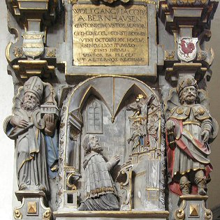 Jakobus am Grab des Domherrn Bernhausen im Münster von Konstanz