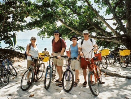 By bike to Barcardi Beach