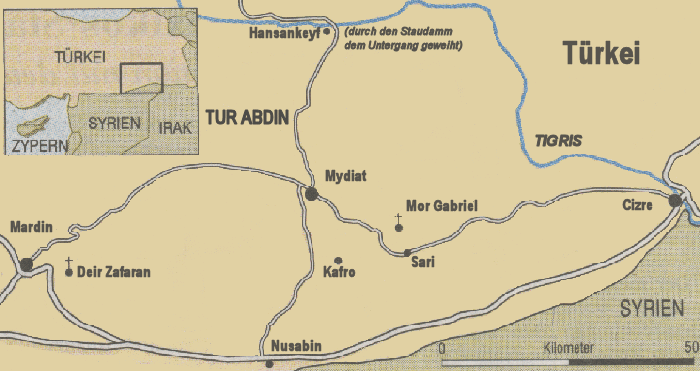 Karte Tur Abdin
