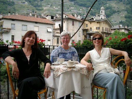 Susan, Vreni and Vera in Chiavenna